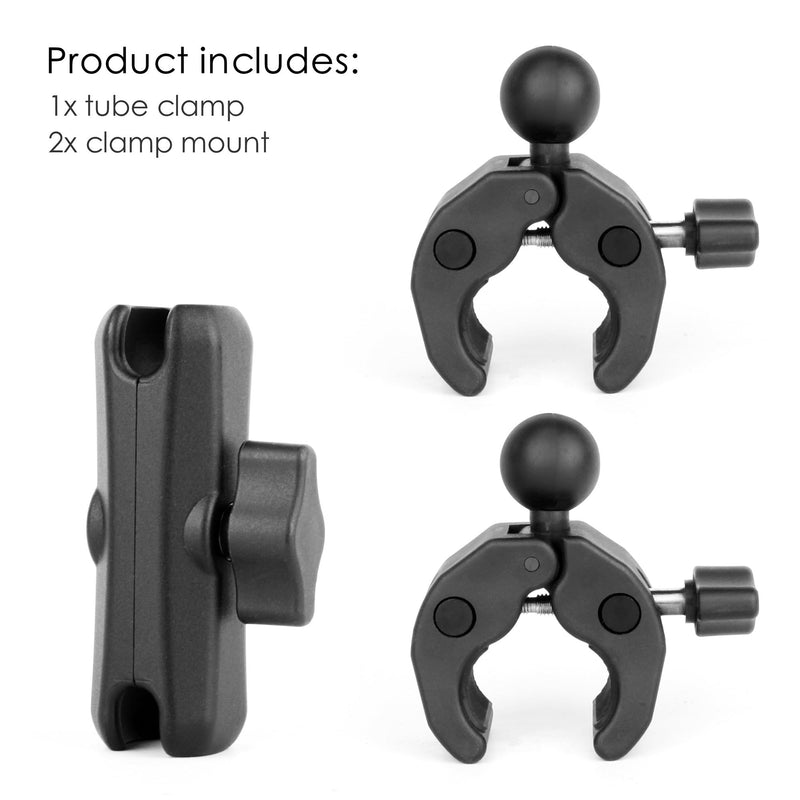 [AUSTRALIA] - Double Super Clamp Camera Mount with Magic Arm for Chair/Photography Reflector/Light/Pole, Umbrella Clamp with 360° Rotation Double Ball Head Adapter for Golf Push Carts/Strollers/Wagons 