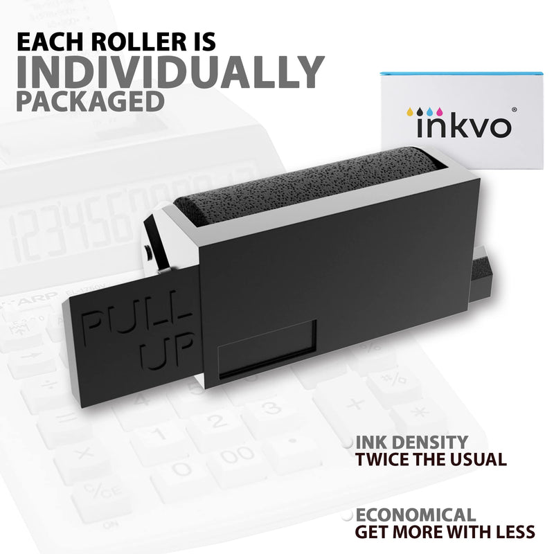 (6 Pack) Inkvo IR40 Compatible Replacement Calculator Ink Roller Black for Canon CP-16, Sharp XE-A107, EA770R, Adler Royal 500DX, Cash Register Ink 6 Pack