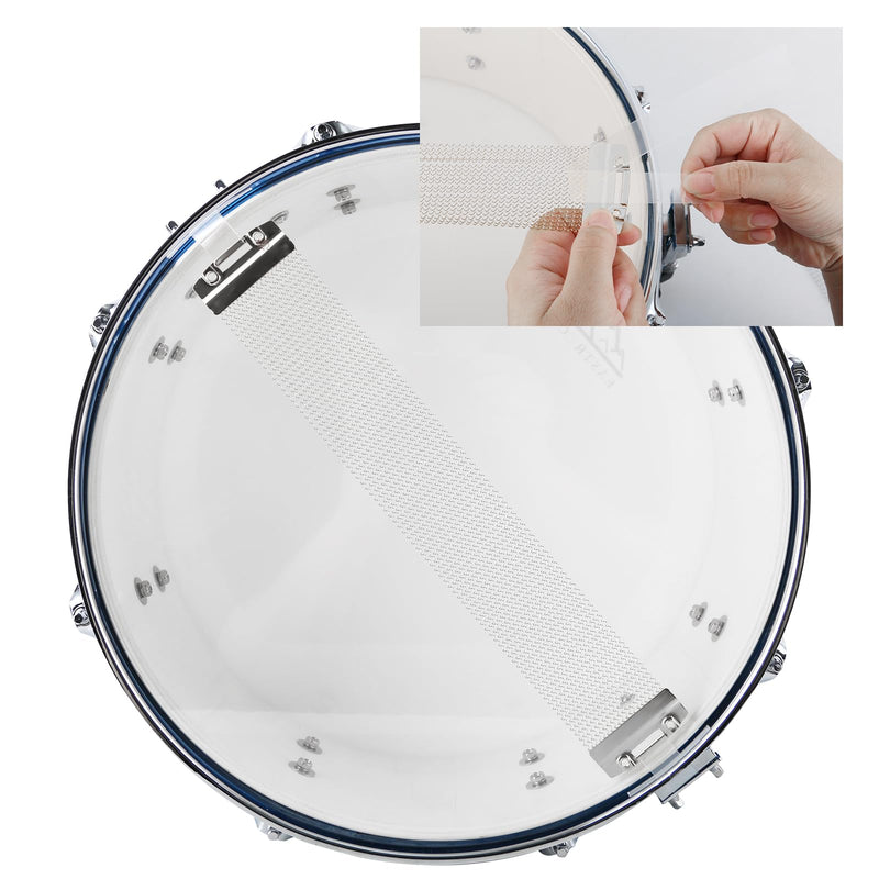 EASTROCK Snare Drum Wires Snare Wire Drum Wire-20 Strand 14 Inch, Snare Drum Accessories with Snare Wire Straps (Silver 20 Strand) silver 20 strand