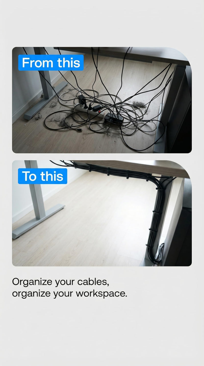314 Piece Cord Organizer & Cable Management Set, All in One Desk and TV Cable Management Kit with Clips, Sleeves, Ties, Mounts for Home Office Perfect Tech Organizer Scissors & Travel Case Included