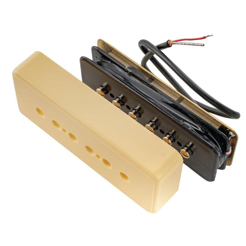 Artec ASA90 Alnico 5 Soapbar Type P90 Single Coil Pickup Electric Guitar Neck Pickup 7.5K, Cream Cream Neck
