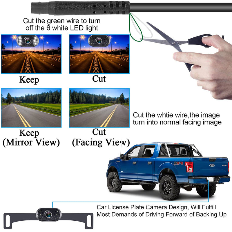 15-Minute Easy to Install Backup Camera: Plug-Play 15FT Clear Night Vision | HD 1080P Real-time Image Transmission for Backing Up Safely - Dustproof & Weatherproof Back Up Camera for Car Truck SUV 4.3" Monitor with Camera