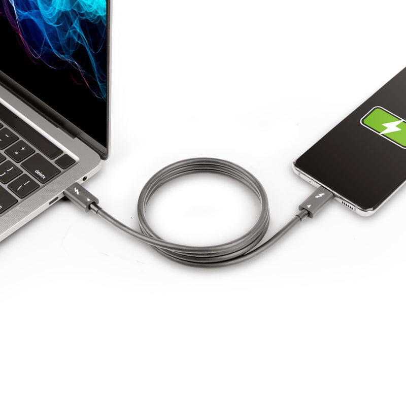 StarTech.com 3ft (1m) Thunderbolt 4 Cable - 40Gbps - 100W PD - 4K/8K Video - Thunderbolt Cable - Compatible w/ USB4/Thunderbolt 3/USB 3.2/USB Type-C/DisplayPort (TBLT4MM1M) 1m / 3ft