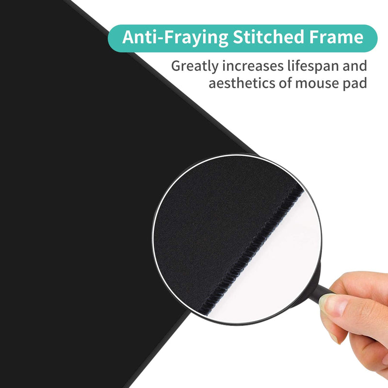 Dynippy Thin Extended Gaming Mouse Pad （31.5*11.8*0.08 inch） with Stitched Edges Large Mousepad Long XXL Keyboard and Mouse pad Desk Mat for Gaming Office & Home - Galaxy Space (Galaxy Space)