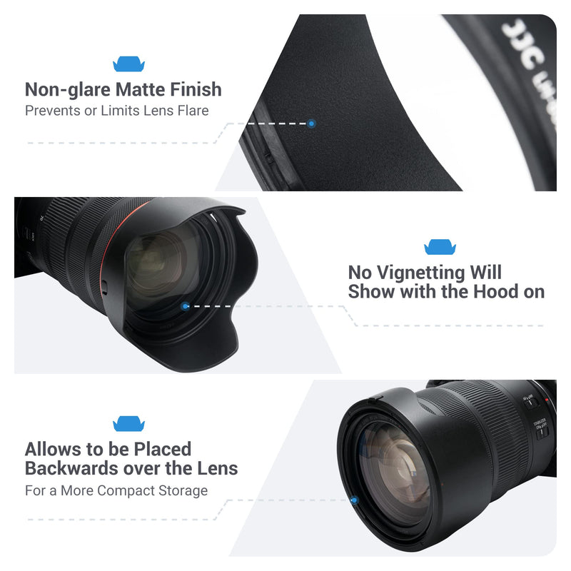 Lens Hood for Canon RF 24-70mm f2.8L is USM Lens & Canon RF 24-105mm f2.8 L is USM Z Lens Replaces Canon EW-88E with Reversible Design, Compatible with 82mm Filter and Snap-on Lens Cap Replace EW-88E for RF 24-70mm Lens