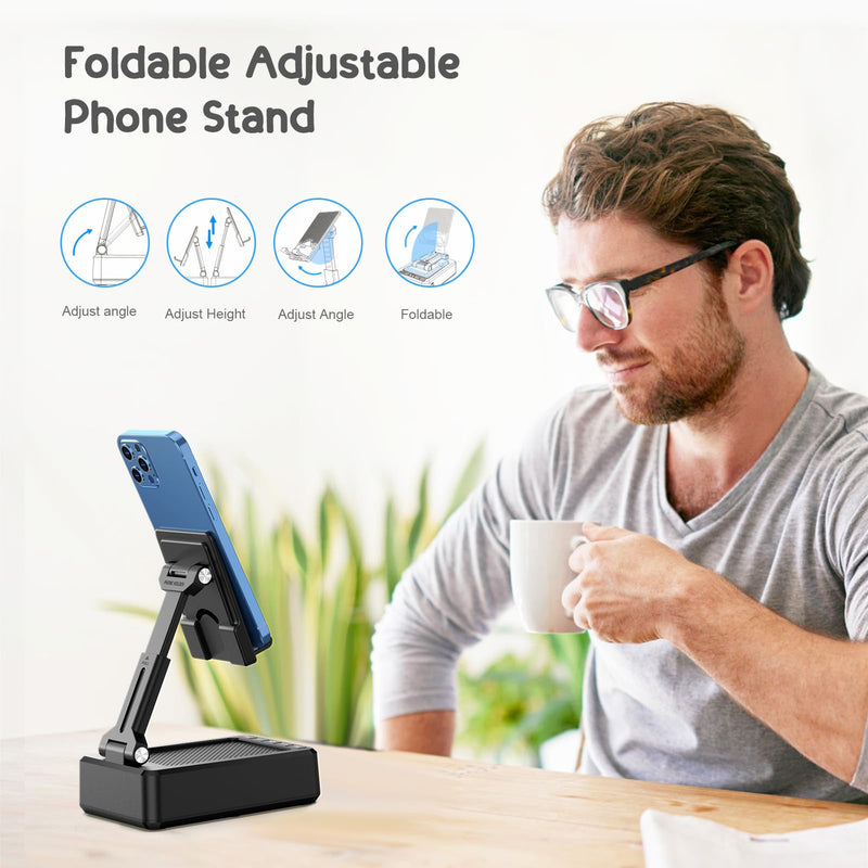 [AUSTRALIA] - Gifts for Men Women Foldable Cellphone Stand with Bluetooth Speaker and Power Bank Birthday Gift Idea for Mom Dad Cool Gadget Tech Gifts 