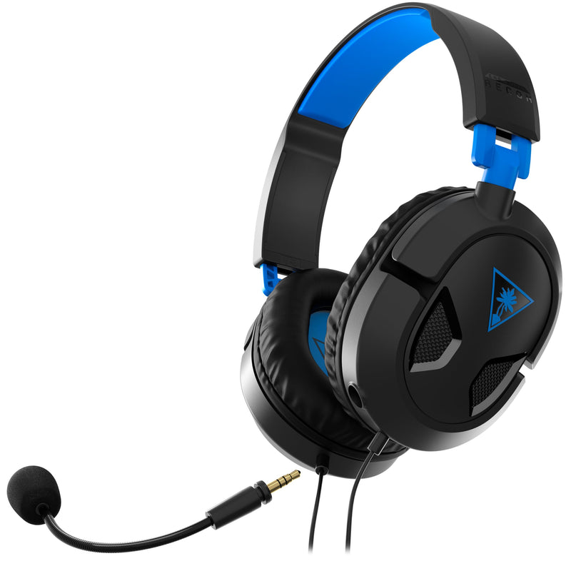 Turtle Beach Recon 50 PlayStation Gaming Headset - PS5, PS4, Xbox Series X, Xbox Series S, Xbox One, Mobile & PC with 3.5mm - Removable Mic, 40mm Speakers Black / Blue