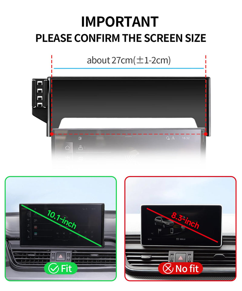 Car Phone Holder for Audi A4/S4/A5/S5 2020-2025, Q5/SQ5 21-25 10.1" Screen | A4 Allroad/RS5 2020-2025,Magsafe Accessories Magnetic Cell Phone Mount Clip Compatible with iPhone, 3D fit Navigation Bracket for 20-25 A4&S4&A5&S5&RS5 & 21-25 Q5 (10.1-inch)
