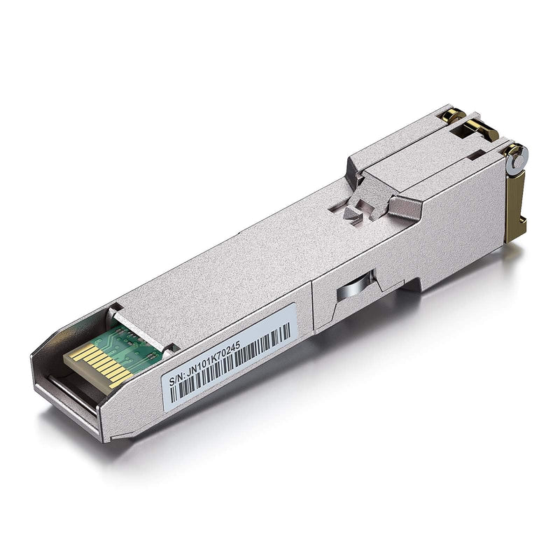 1.25G SFP-T, 1000BASE-T Copper SFP to RJ45, Compatible with HPE, Ubiquiti UniFi, D-Link, Supermicro, Netgear, TP-Link, Broadcom and More 1) 1G-T: 100m