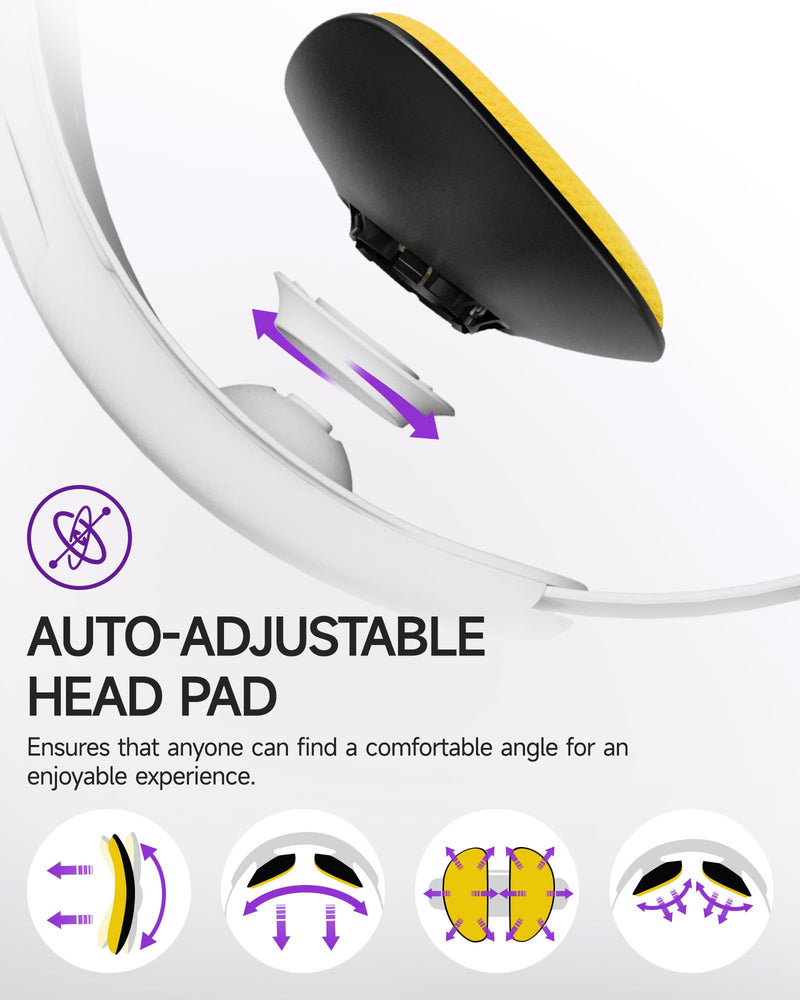EasySMX Q20 Headset Strap for Quest 2 - Accessories for Quest 2 - Lite Design for Improved Comfort Support, Heat Dissipating Materials, Rebust Side Straps, Easy to Install - Power Bank Strap Included