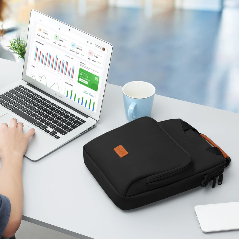 9-11 Inch Tablet Carrying Case with Shoulder Strap, Padded Travel Sleeve Bag for iPad Pro 11, iPad 10.9, iPad Air (5/4th Gen), Galaxy Tab S9/S8 (Black) Black