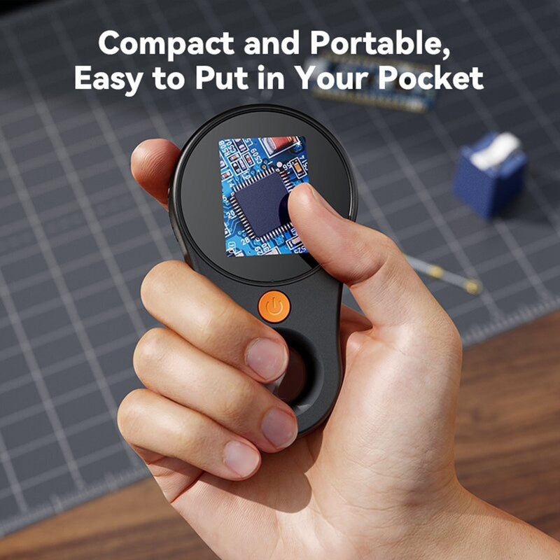 Handheld Digital Microscope, 500X Magnification 2MP Pocket Microscope for Win Vista 7 8 10 11 for OS X, 1080P HD Video Microscope for Kids Adults (Black) Black