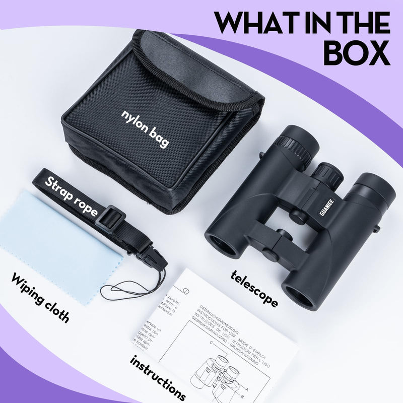 [AUSTRALIA] - 10x25 Binoculars for Kids Mini Pocket Compact Binoculars Waterproof Small Binocular for Bird Watching Travel Stargazing Outdoor Sports Purple 
