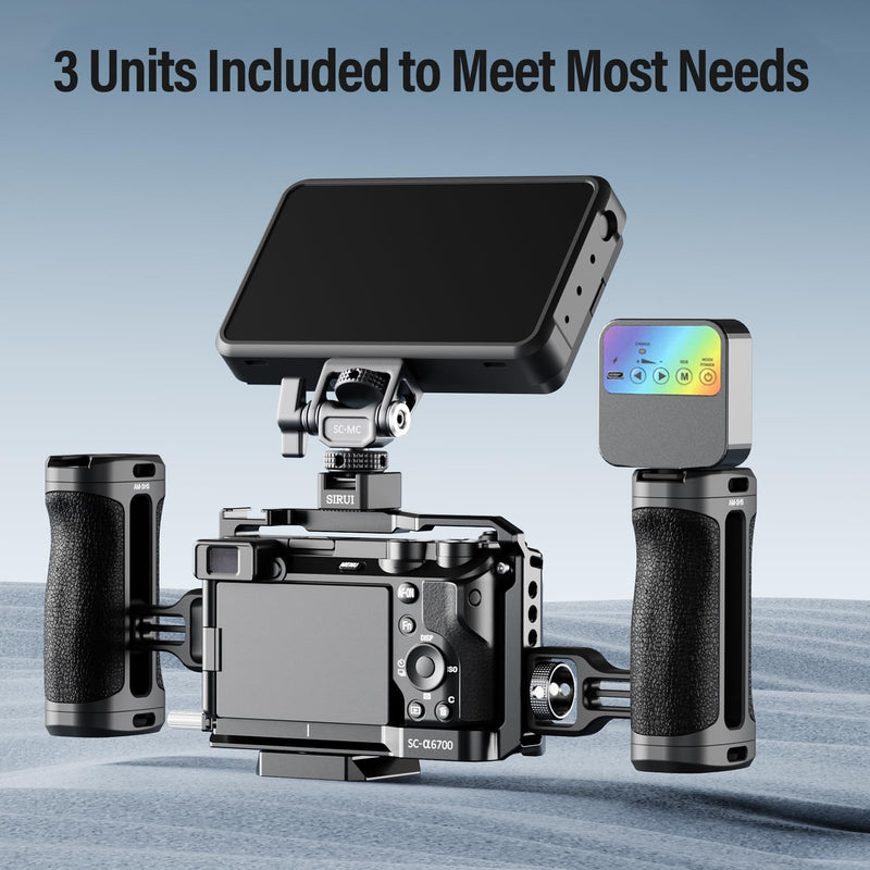 [AUSTRALIA] - SIRUI 3 Pack Camera Cold Shoe Mount Adapter with 1/4"-20 Thread for Camera Cage, Flash, LED Light, Monitor and Microphone, AM-CSA-3 Cold Shoe Set 
