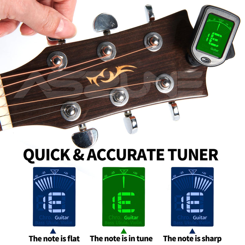 Guitar Accessories Kit:Strap,Capo,Picks,GuitaTuner,guitar string winders,Premium Guitar Gifts for Men, Beginners