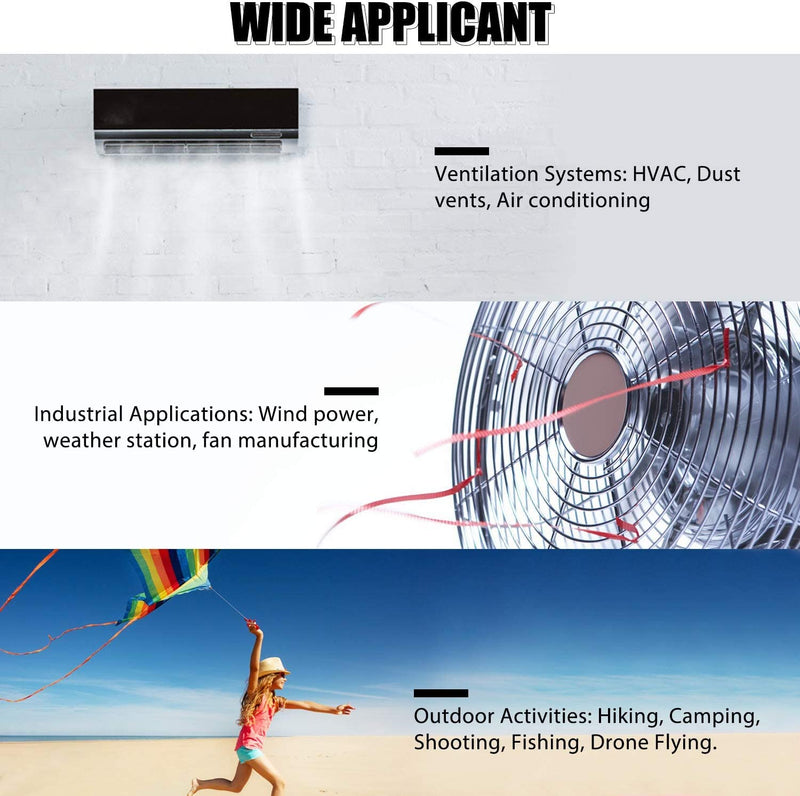 AIOMEST Bluetooth Anemometer Wind Meter with App, Portable Air Speed Meter AI-100APP with Data Logger, RLT System, Wind Gauge, Air Flow Meter, Carry Bag AI-100APP with Bluetooth app connection