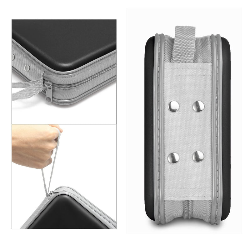 CD Case, 40 Capacity CD/DVD Case Holders Wallet Hard Plastic DVD Disc Cases Storage Binder for Car Home Office Travel (Black) Black