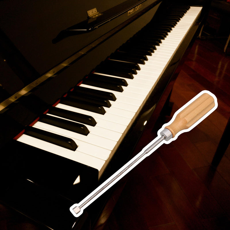 Yibuy Piano Functional Adjustable Wrench Piano Tuning Tool Silver