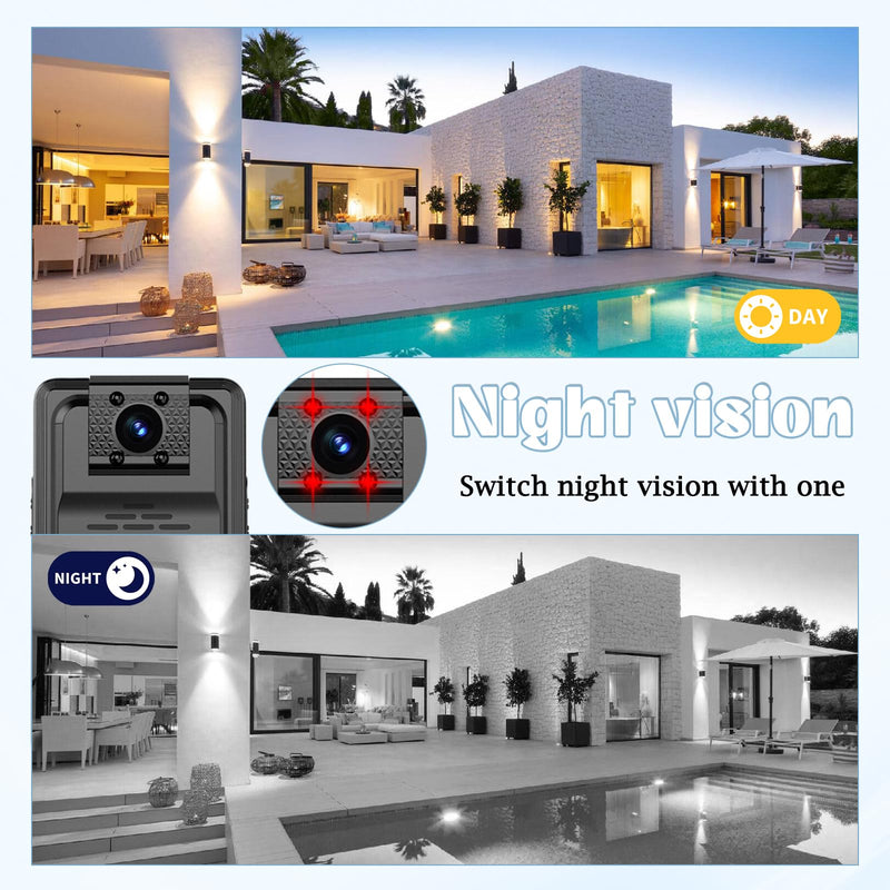 Valentines Gift Body Camera 2K BodyCam with Audio and Video Recording, Mini Camcorder with 64GB SD Card Night Vision Small POV Wearable Clip on Camera for Sports Police Vlog