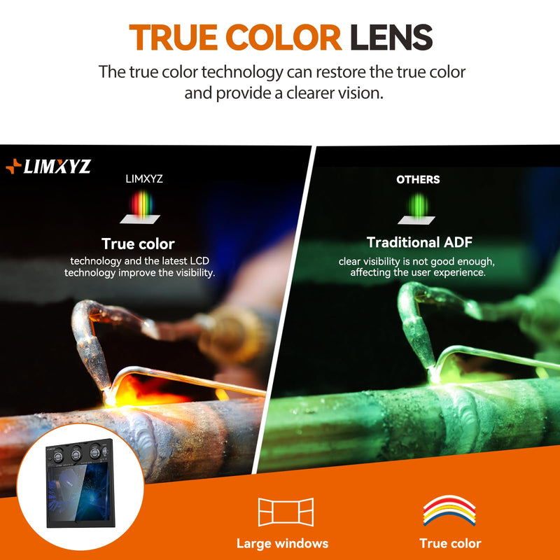 [AUSTRALIA] - Auto Darkening Welding Lens True Color 5.24"x4.49" with 4 Arc Sensors, Adjustable Shade 4/9-13 for Welding Helmets/Hoods | Automatic Darkening Lens & Premium Welding Helmet Accessories L-001 