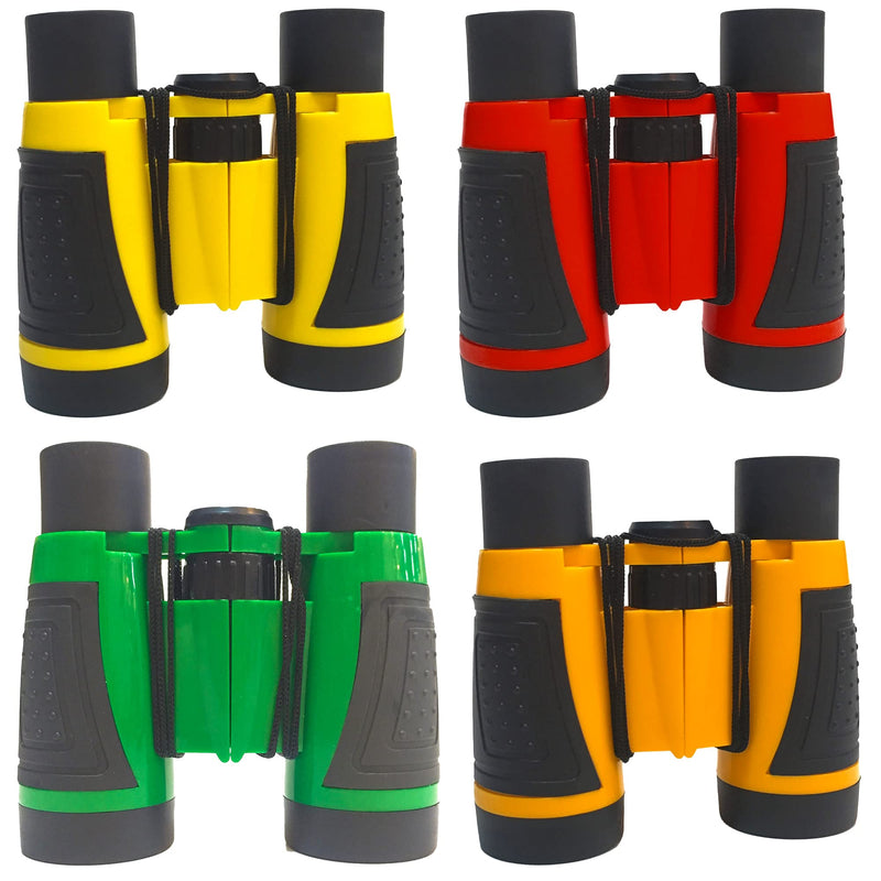 [AUSTRALIA] - 4 Pieces Kids Binoculars Set Compact Binoculars for Kids Adults Mini Pocket Lightweight Binocular for Bird Watching Outdoor Hiking Travel 