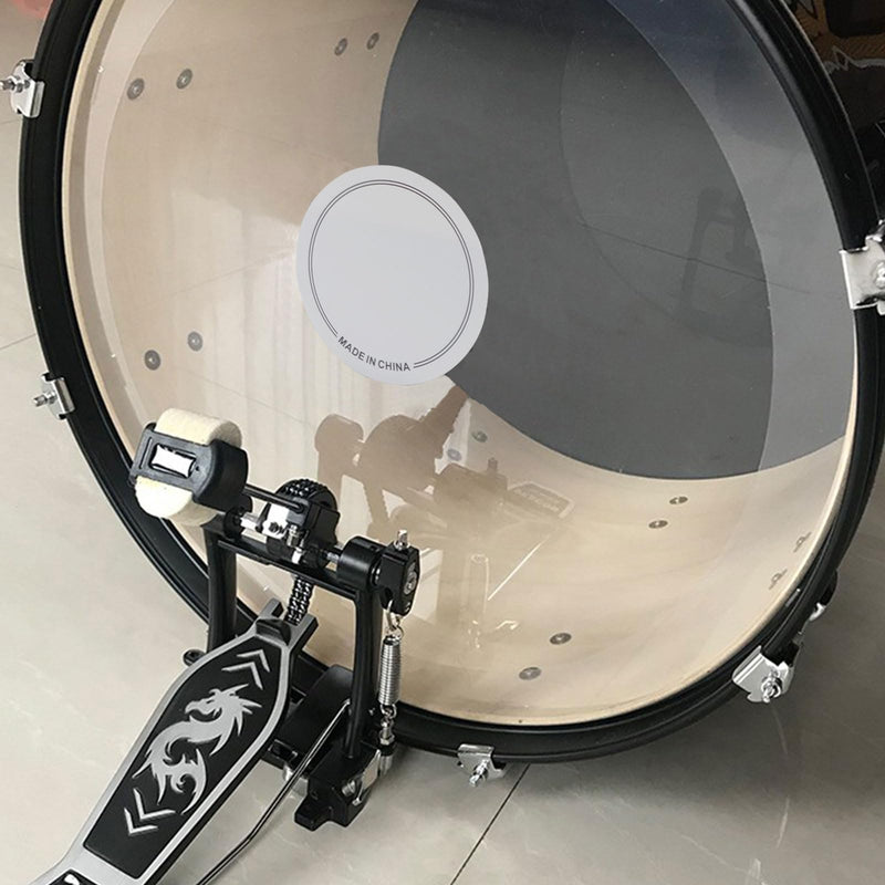 MEELYHOMEZQA 2pcs Single/Double Pedal Drum Patches Skin Replacement Self-Adhesive Drumhead Patchs Protector for Kick Bass Durm Parts, 18*10cm
