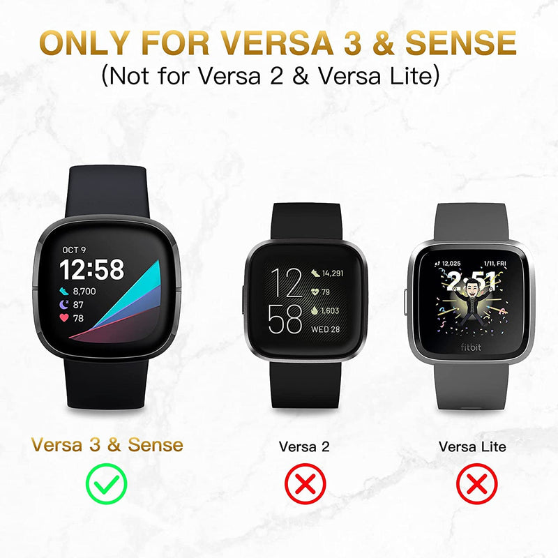 [2-Pack] Charger Cable Compatible with Smart Watch Fitbit Sense/ Versa 3, Replacement USB Charging Cradle Dock Stand Cable (3.3 ft/1.0ft) 3.3 ft/1.0 ft