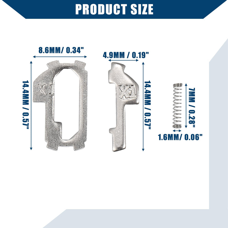 [AUSTRALIA] - 350pcs Car Lock Reed Lock Plate Auto Key for Honda HON66 Lock/Outer/Durable Metal / 1 Set Silver Tone 