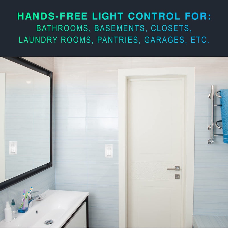 [AUSTRALIA] - 2 Pack Motion Sensor Light Switch, Neutral Wire Required, Single Pole Only (Not 3-Way), Indoor in-Wall Occupancy Sensor with Wall Plate, Adjustable Timer, Title 24, UL Certified, White 2 