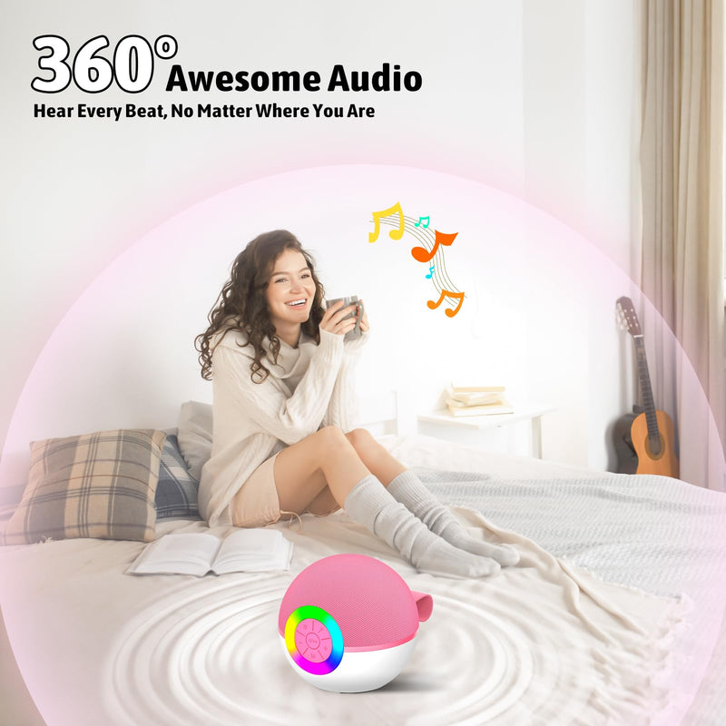 Karaoke Microphone Machine Toys for Kids Adults, Mini Portable Bluetooth Speaker with 2 Wireless Mics, Christmas Birthday Gifts for Boys Girls Ages 3 4 5 6 7 8 9 10 11 12+Year Old Pink Pink-2 Mics