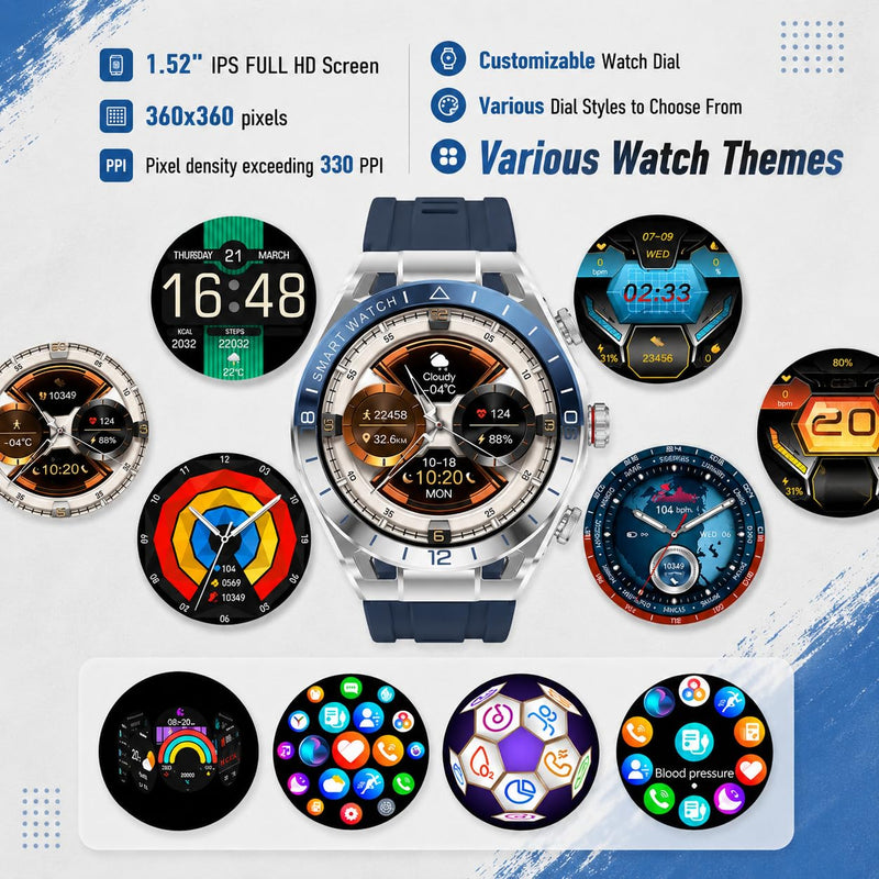 2 in 1 Smart Watch with Earbuds, 1.52" IPS Colorful Full Touch Screen Bluetooth Smartwatch for Men Women, Long Time Standby Men Women Sports Smart Watch Fitness Tracker (Black) Black