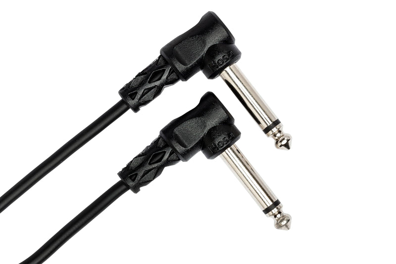 Hosa CFS-606 Molded Right-angle to Same Guitar Patch Cable, 6 Inches, 6 pieces 6 inch (6 pack)