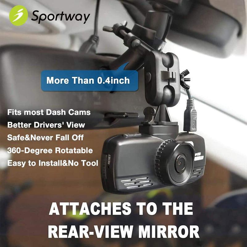 [AUSTRALIA] - S80 Dash Cam mount, Dash Cam Mirror Mount Holder with 16pcs Joints for Rove APEMAN CHORTAU Roav Nexar iiwey YI Z-Edge Old Shark KDLINKS Crosstour VANTRUE GoPro... 99% Car Dash Cameras DVR GPS 