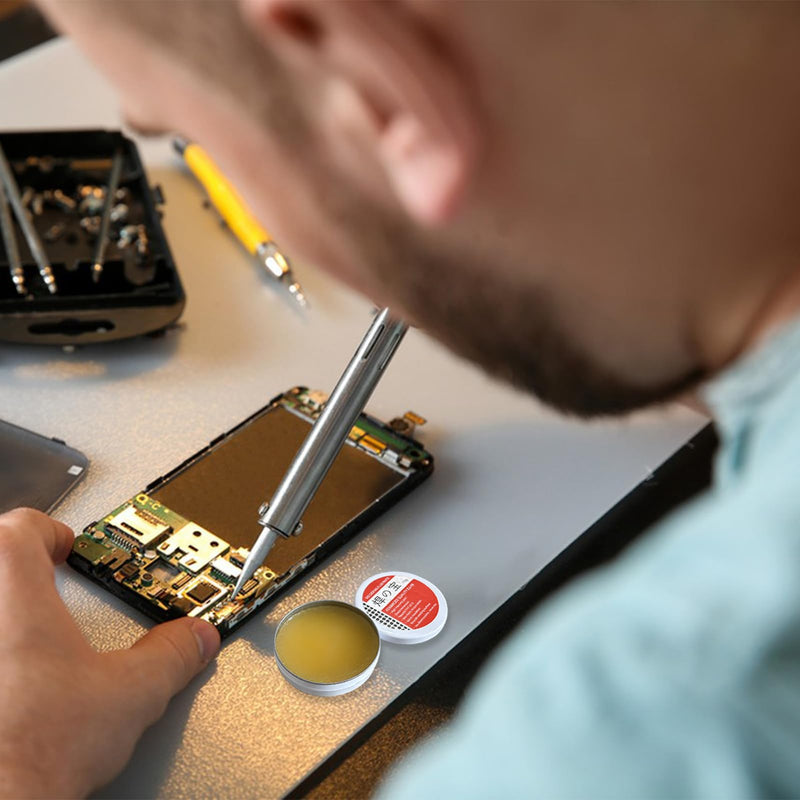 10g Solder Flux, Soldering Flux Paste, No-Clean Solder Grease, Professional Mechanic Welding Repair, For Electronics, Mobile Phone, Home Appliance, Computer Motherboard (0.35oz Jar)