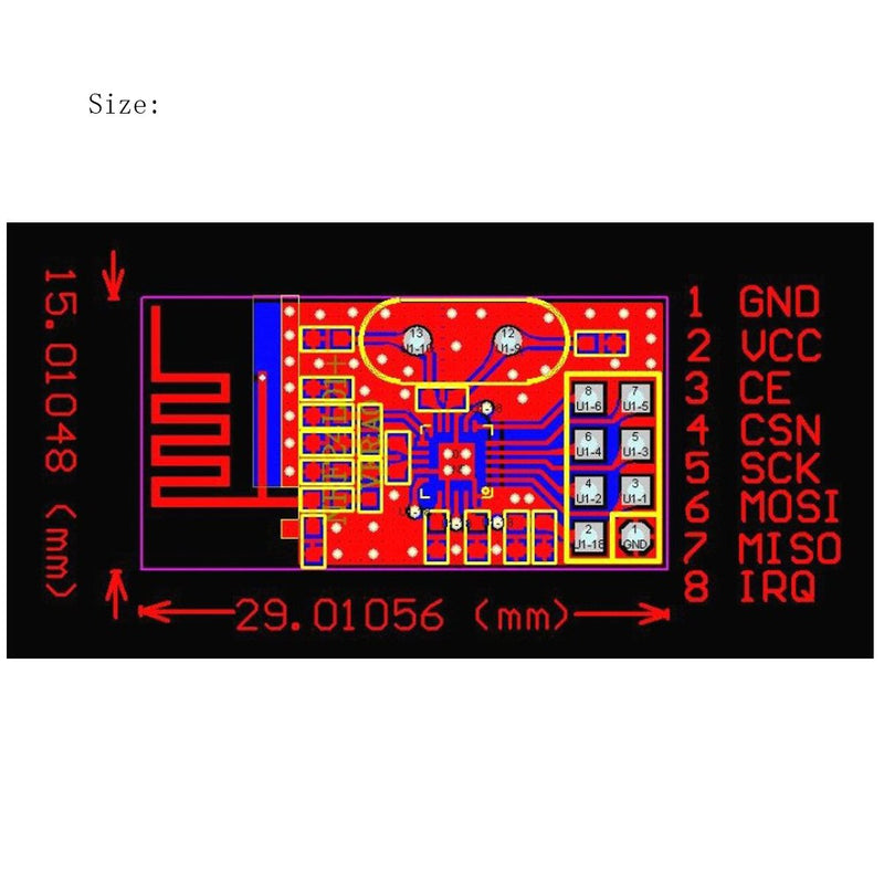 MakerFocus nRF24L01+ Wireless Transceiver Module 10pcs | RF Transceiver Module, 2.4GHz ISM Band, Onboard Antenna for Arduino, DIY Remote Control, IoT Wireless Projects