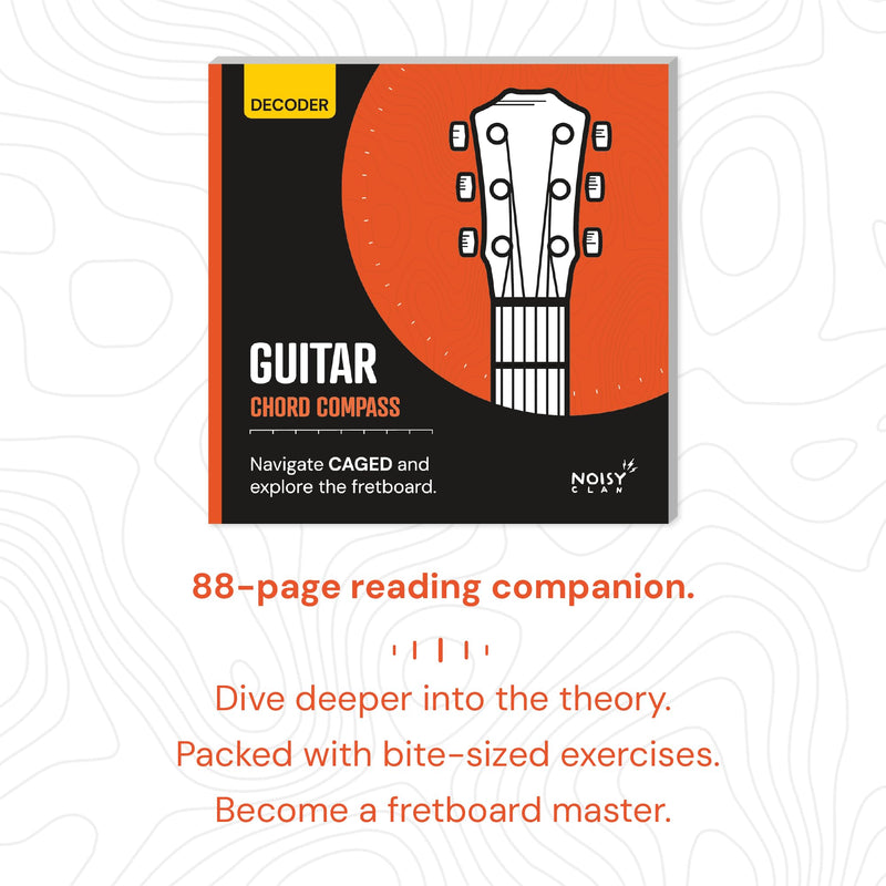 Guitar Chord Learning Tool - Chord Compass - Understand CAGED System for Guitar - Build Chords from Chord Structure and Recognising Chord Patterns - For Beginner Guitar and Intermediate Players DEC COMPASS GUITAR BOOK CHORDS