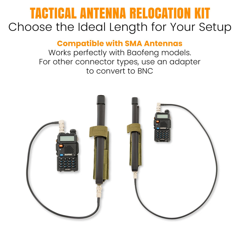 [AUSTRALIA] - Tactical Antenna Relocation Kit – Enhanced Signal & Mobility – Chest Rig & Backpack Compatible – Durable, Lightweight & Weather-Resistant – Ideal for Military, Outdoor Use (Green, 32" Cable) Green 32 Inches 