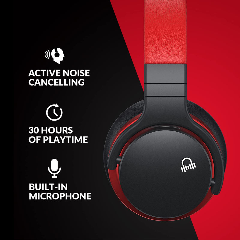 MOVSSOU Million Sold Classic E7 Active Noise Cancelling Headphones | Upgraded HD Sound, Wireless Bluetooth Headphones Over The Ear Unequaled Comfort, Vivid Deep Bass, for Home Office Travel Gift Black 7.68 x 7.2 x 2.17 inches