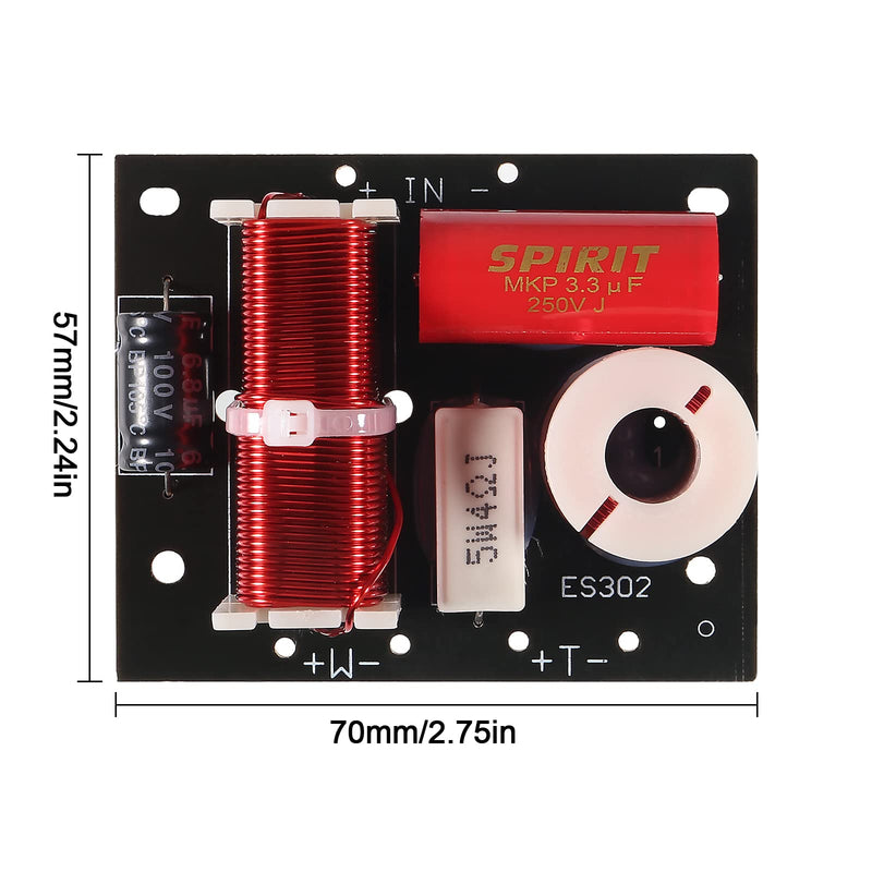 2pcs 400W Speaker Frequency Divider 2 Way Treble/Bass 2 Unit Hi-Fi Audio Speaker Crossover Filter Frequency Distributor DIY Module