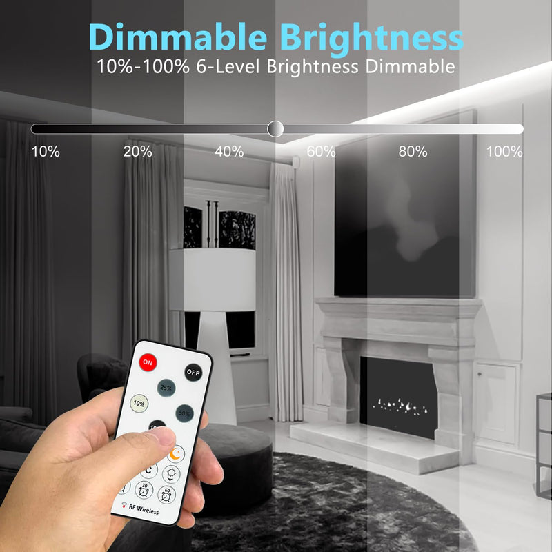 [AUSTRALIA] - Wefomey White LED Strip Lights, 131ft Dimmable 24V LED Lights Strip 6500K Bright Daylight White, Flexible Tape Lights for Bedrooms, Kitchen, Cabinet, Christmas Decor, 2 Rolls of 65.6ft 6500K Daylight White 