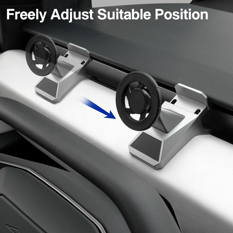 Magnetic Phone Mount for 2024-2026 Tesla Cybertruck Accessories | Fit 2024-2026 AWD(Dual Motor/Premium) & Cyberbeast, 360° Adjustable Interior Cell Phone Holder Mount with Magnetic Ring