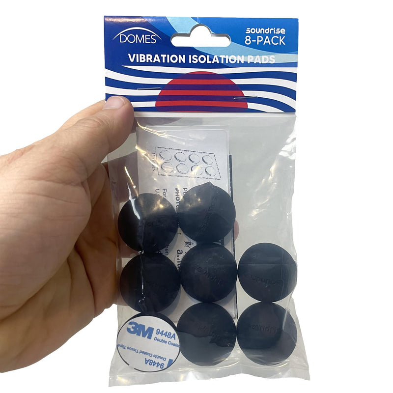 [AUSTRALIA] - Soundrise DOMES Isolation Pads - Sound Dampening & Anti-Vibration Silicone Feet - Audio Isolation Feet for Subwoofers, Speakers & Turntables - Peel & Stick, Durable Class-A Silicone, Non-Slip (8-Pack) 8-Pack 