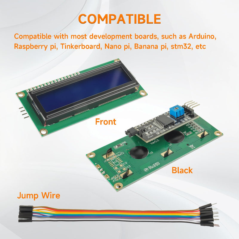 4pcs I2C IIC TWI 1602 Serial LCD Display Module 16x2 Compatible with Arduino Raspberry Pi
