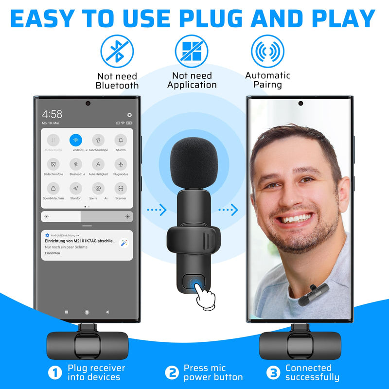 [AUSTRALIA] - Dual Wireless Lavalier Microphone for iPhone, iPad - Perfect for Video Conferencing, Recording, and Live Streaming 