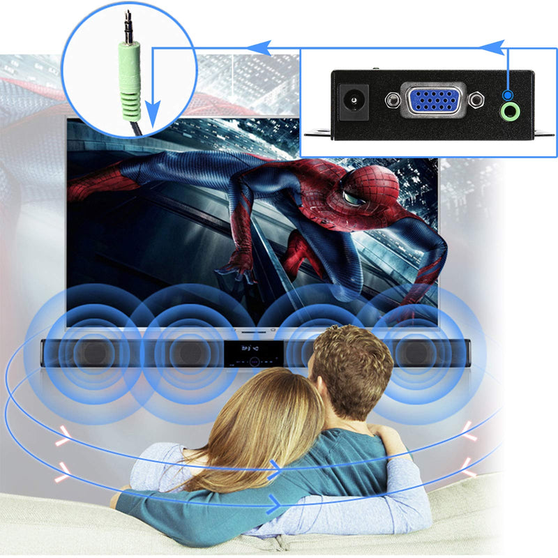 [AUSTRALIA] - JideTech HDMI to VGA Converter with 3.5mm Audio Supports 1080P for PC Laptop Display Computer Mac Projector 
