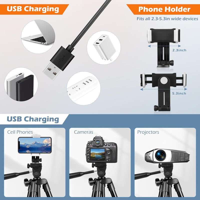 [AUSTRALIA] - Sensyne UBeesize 10" Selfie Ring Light with 50" Extendable Tripod Stand & Phone Holder for Live Stream/Makeup/YouTube Video 