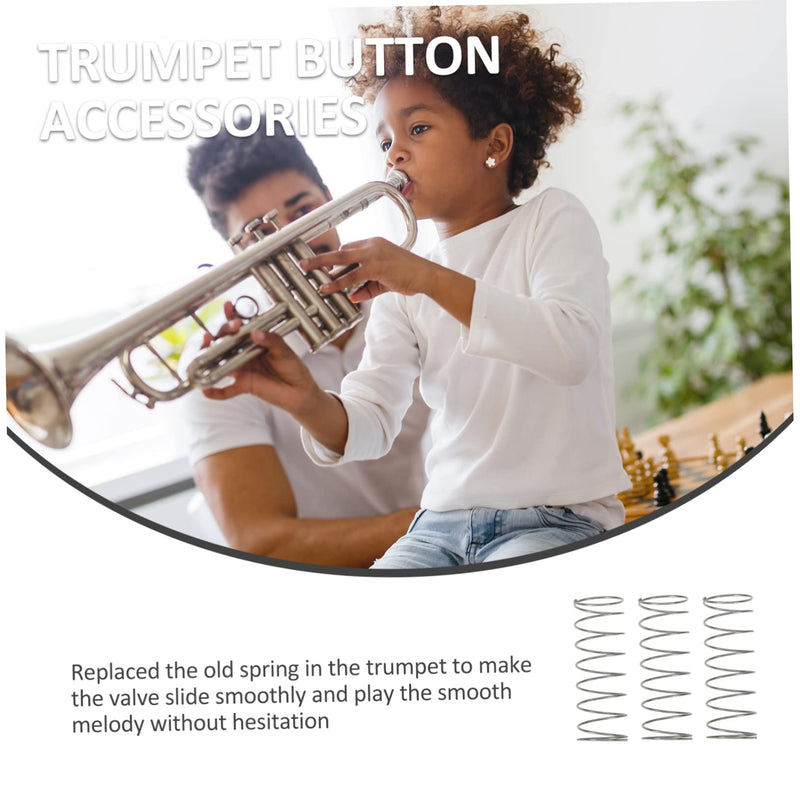 [AUSTRALIA] - Hemoton 3pcs Durable Trumpet Springs Portable Button Spring Replacement for Trumpet Sturdy Convenient Accessories for Wind Instruments 4.9x1.7cm Silver 