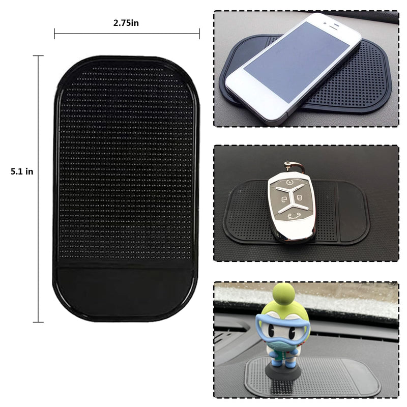 Car Dashboard Anti-Slip Mat, 5-Pack Non Slide pad for car Sticky Extra-Thick Dash Pad for Radar Detector, Cell Phone, Sticky Mat and Anti Slip Pad/Car Dash Accessories