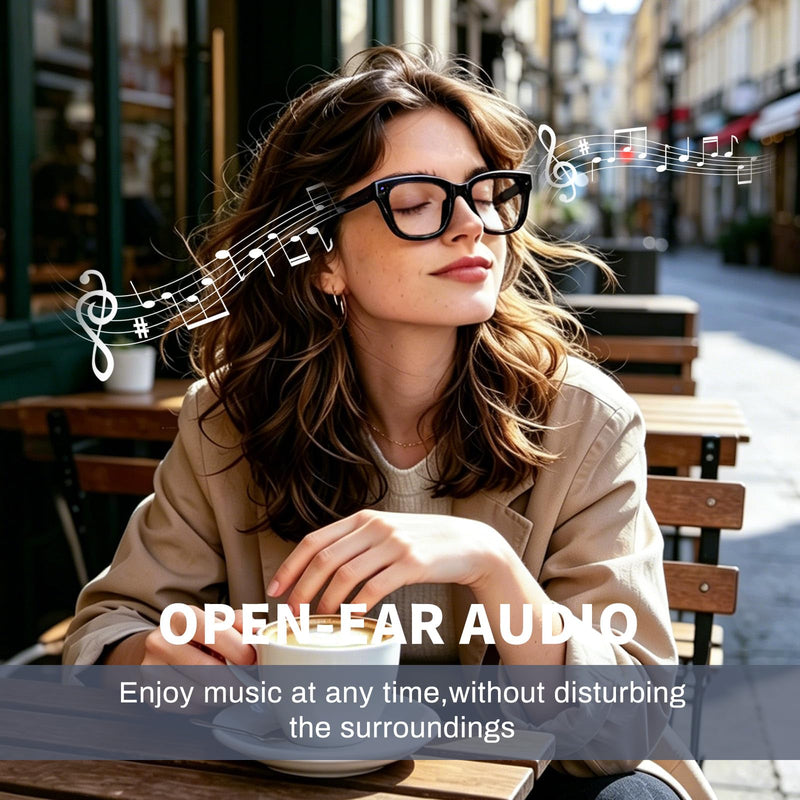 20MP AI Smart Glasses with Camera, High Resolution Photo Video, Photochromic Lens UV400, EIS Stabilization, Voice Assistant ChatGPT, Hands-Free Smart Sunglasses for Vlog, Photochromic Lens