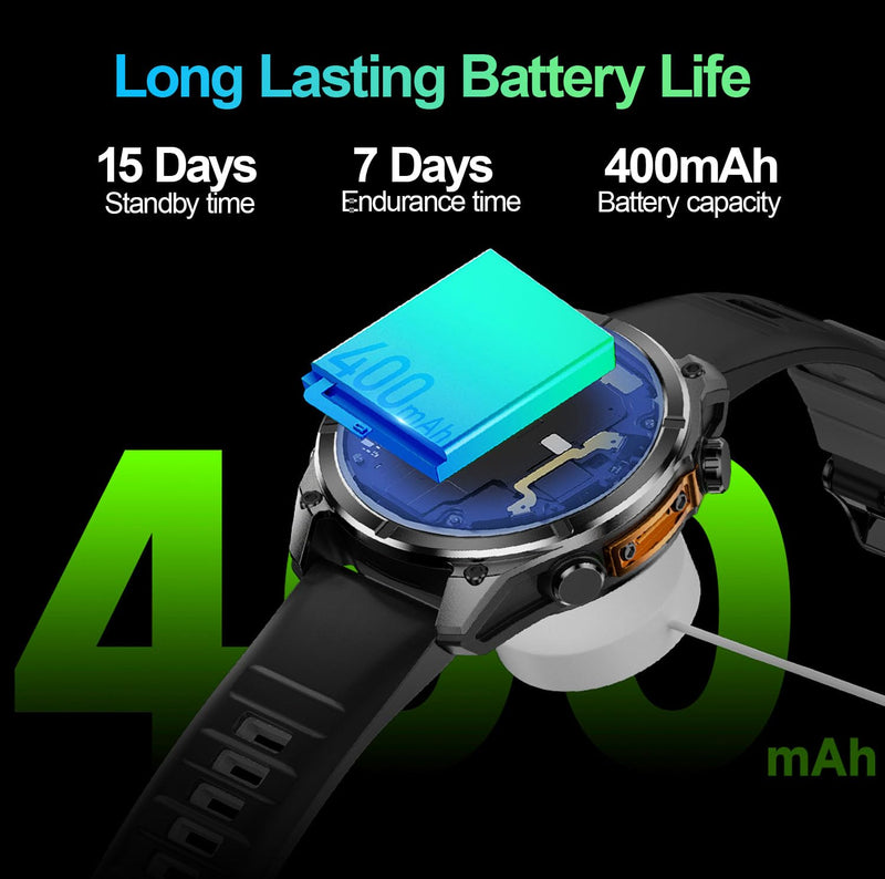 Military Smart Watches for Men, 1.43" AMOLED Fitness Watch with Compass | 24/7 Heart Rate, SpO2 Monitor, Sleep Tracker, Answer/Make Calls, 100+ Sport Modes, Smart Watches for Android iOS